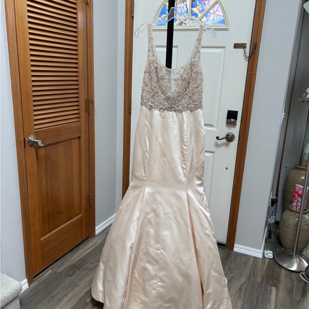 Stunning Cream Bridal Gown with Beaded Bodice